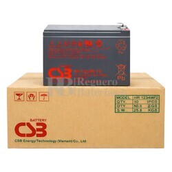 Pack 10 bater�as CSB HR1234WF2 | 12 Voltios 9 Amperios AGM